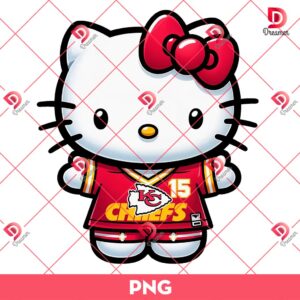 Hello Kitty Kansas City Chiefs PNG Bundle, Hello Kitty Football PNG Bundle