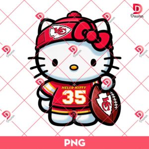 Hello Kitty Kansas City Chiefs PNG Bundle, Hello Kitty Football PNG Bundle