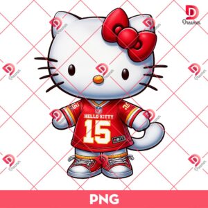 Hello Kitty Kansas City Chiefs PNG Bundle, Hello Kitty Football PNG Bundle