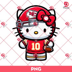 Hello Kitty Kansas City Chiefs PNG Bundle, Hello Kitty Football PNG Bundle