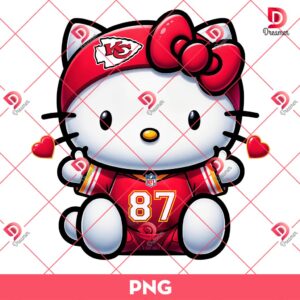 Hello Kitty Kansas City Chiefs PNG Bundle, Hello Kitty Football PNG Bundle