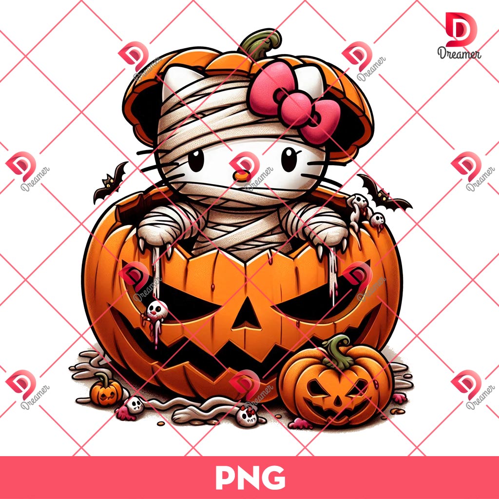 Bundle Hello Kitty Horror Killers Halloween PNG, Hello Kitty Horror Friends Movie PNG Bundle 27 Hello Kitty Mummy PNG, Hello Kitty Horror Pumpkin Halloween PNG
