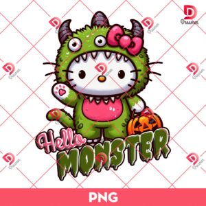 Hello Monster PNG, Hello Kitty Monster Halloween PNG