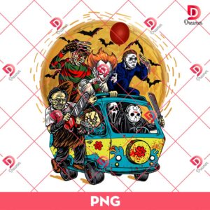 Horror Characters PNG, Scary Halloween Movie PNG, Horror Friends Halloween PNG