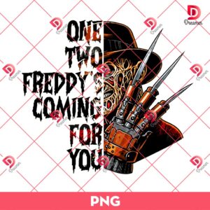 Horror Freddy Krueger Halloween PNG, One Two Freddy's Coming For You PNG