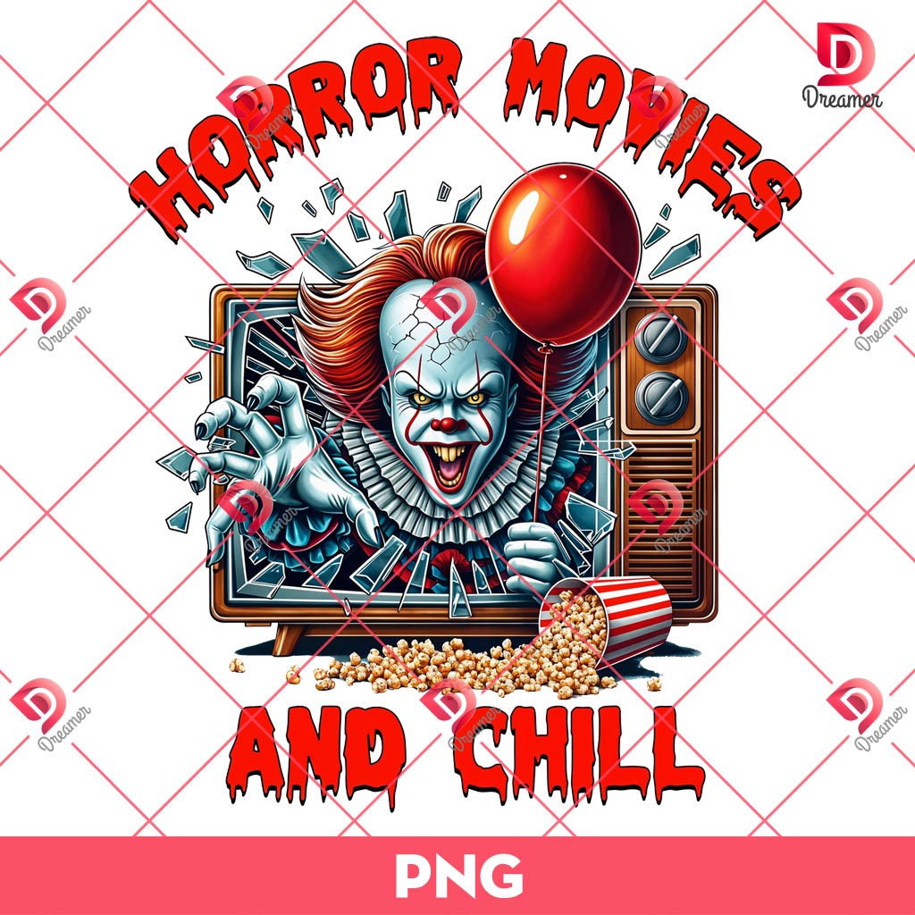 Horror Movies And Chill PNG Bundle, Horror Killers Halloween PNG Bundle 6 Horror Movies And Chill 5