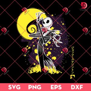 Jack Skellington Halloween SVG PNG, Nightmare Before Christmas SVG PNG, Scary Characters Halloween SVG PNG