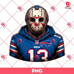 Jason Voorhees Buffalo Bills PNG, Horror Killer Jason NFL Football PNG