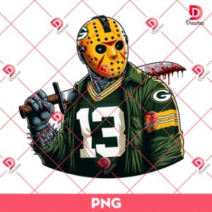 Bundle Green Bay Packers PNG Design, NFL Packers Football PNG Bundle, Bundle NFL Cartoon Football 87 Jason Voorhees Green Bay Packers PNG, Horror Killer NFL Football PNG, Horror Character Halloween PNG
