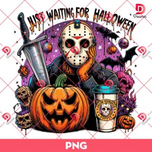 Just Waiting For Halloween Jason Voorhees PNG, Horror Killers Movie Halloween PNG