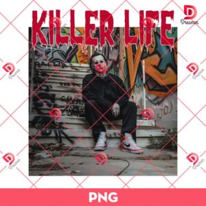 Killer Life PNG, Michael Myers PNG, Horror Thug Life Halloween PNG