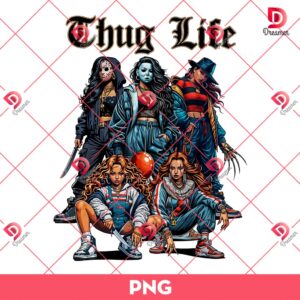 Ladies Horror Thug Life PNG, Horror Killers Halloween PNG, Thug Life Ladies PNG