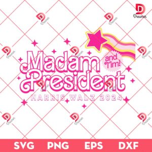 Madam President And Tim SVG PNG, Harris Walz 2024 SVG