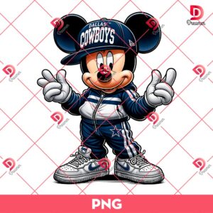 Mickey Cowboys Football PNG, Mickey Mouse Dallas Cowboys PNG, Disney Mickey NFL Football PNG