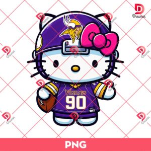 Bundle Minnesota Vikings NFL PNG, Football Vikings Cartoon Characters Bundle PNG 50 Minnesota Vikings Hello Kitty PNG, Hello Kitty NFL Football PNG