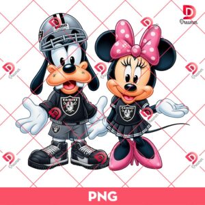 Minnie And Goofy Raiders PNG, Las Vegas Raider NFL Football PNG