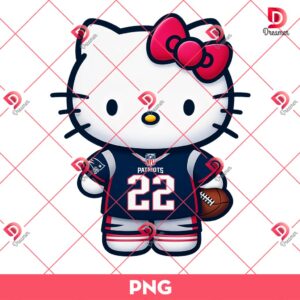 New England Patriots Hello Kitty PNG, Hello Kitty NFL Football PNG
