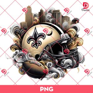 New Orleans Saints NFL Helmet PNG, Smoke Helmet NFL Football Teams PNG
