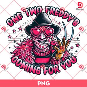 One Two Freddy's Coming For You PNG, Horror Killers Halloween PNG