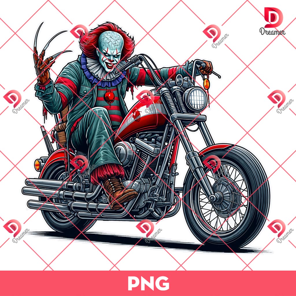Pennywise Ride A Motobike PNG, Horror Killer PNG, Scary Movie Halloween PNG 1 Pennywise Ride A Motobike PNG, Horror Killer PNG, Scary Movie Halloween PNG