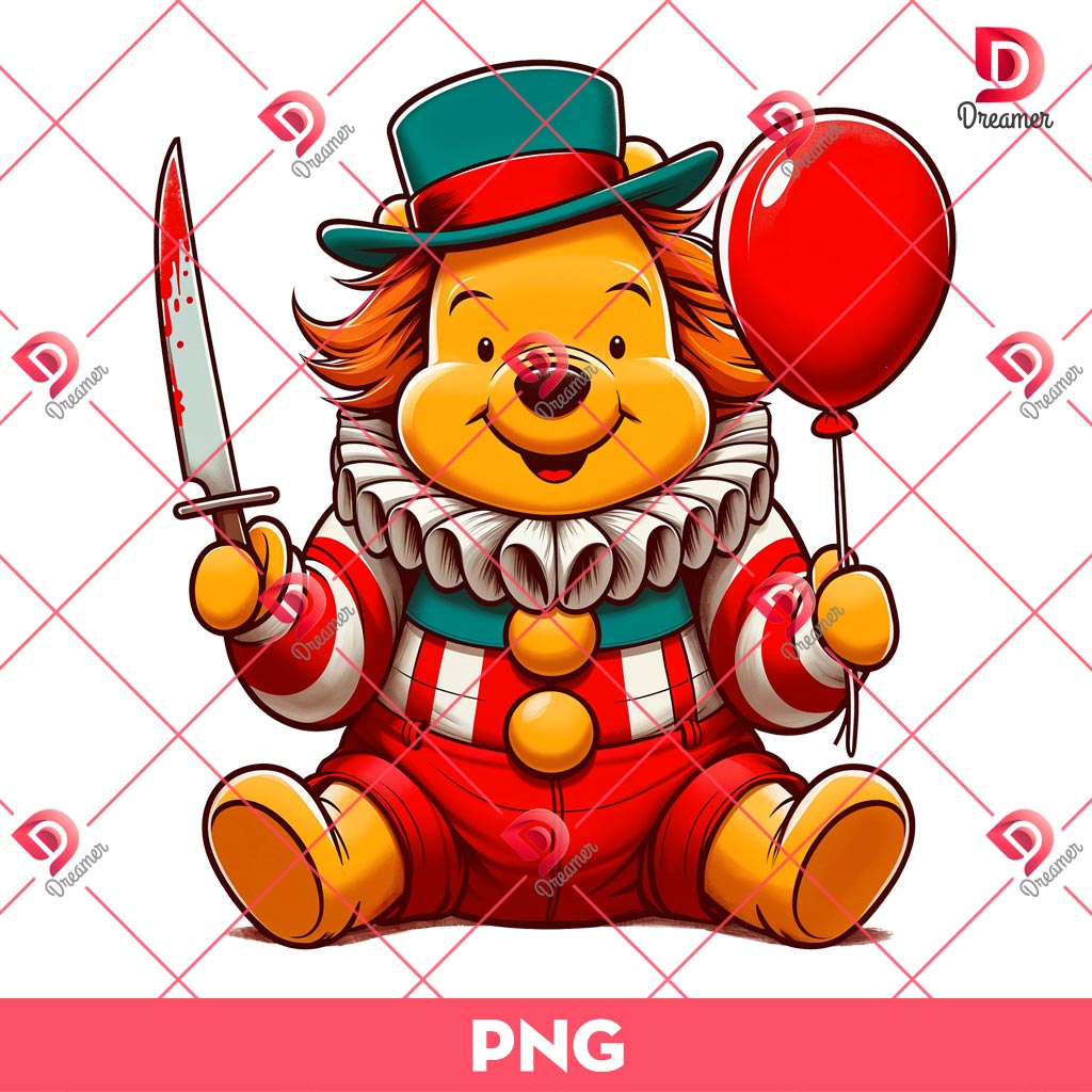 Pennywise Winnie The Pooh PNG, Horror Disney Characters PNG, Halloween Pooh PNG 1 Pennywise Winnie The Pooh PNG, Horror Disney Characters PNG, Halloween Pooh PNG