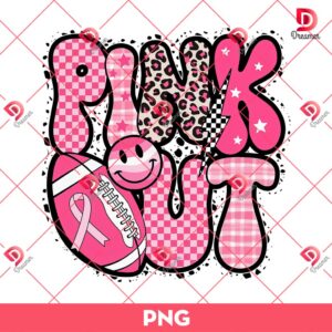 Pink Out Football Breast Cancer PNG, Football Pink Cancer PNG