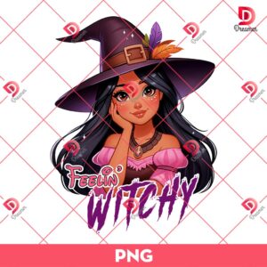 Pocahontas Princess Feeling Witchy PNG, Halloween Disney Princess PNG