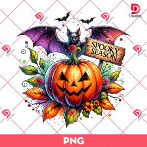 Pumpkin Spooky Season PNG, Halloween Pumpkin PNG, Spooky Vibes PNG