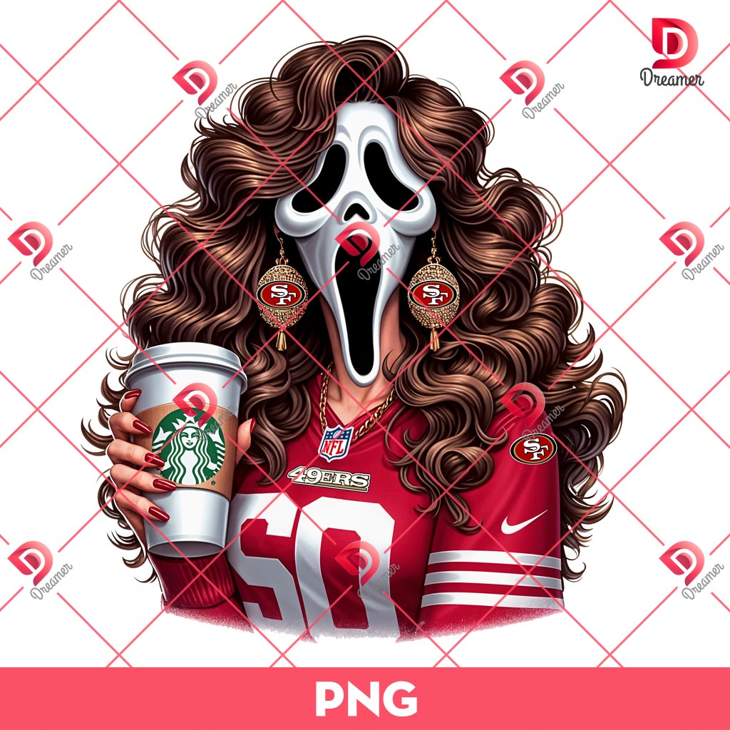 San Francisco 49ers Mama Ghostface PNG, Mom Horror Ghostface NFL Football Sport PNG 1 San Francisco 49ers Mama Ghostface PNG, Mom Horror Ghostface NFL Football Sport PNG