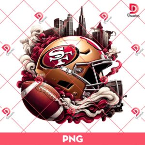 San Francisco 49ers NFL Helmet PNG, Smoke Helmet NFL Football Teams PNG