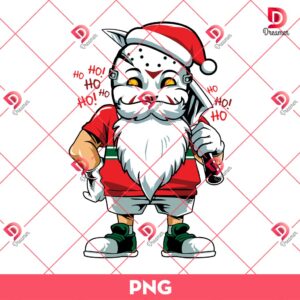 Santa Claus Jason Voorhees Christmas Halloween PNG, Horror Santa Jason Christmas PNG