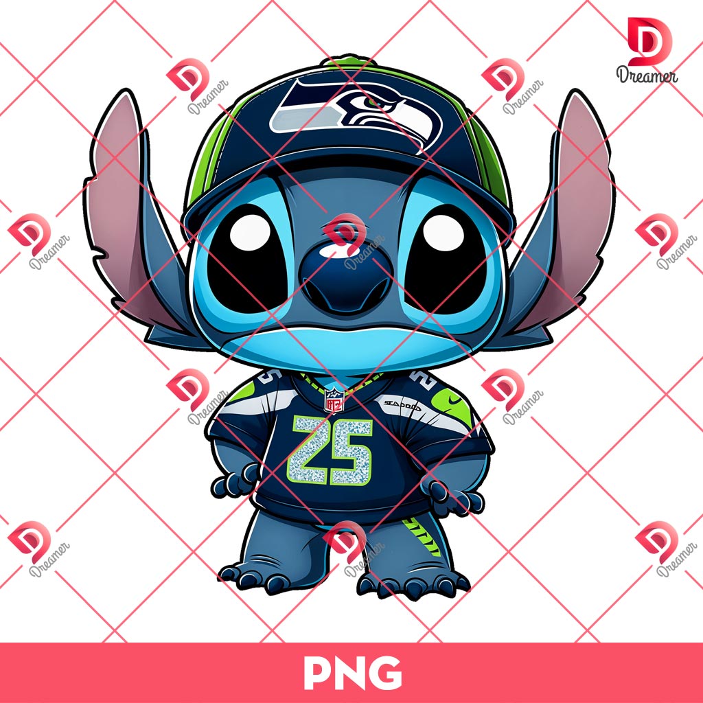 Bundle Stitch Football Teams PNG, Full 32 Teams NFL Football Stitch PNG Bundle 18 Seattle Seahawks Stitch PNG, Lilo And Stitch NFL Football PNG, Stitch Sport Football Fan PNG
