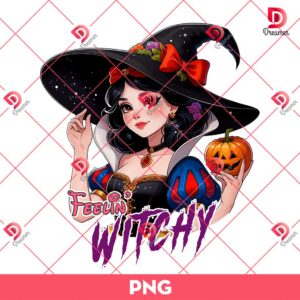 Snow White Princess Feeling Witchy PNG, Halloween Disney Princess PNG