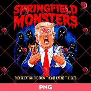 Springfield Monsters Trump PNG, They Are Eating The Dogs And The Cats PNG