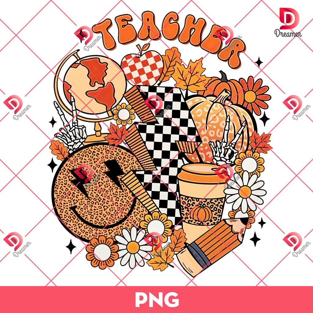 Teacher Fall Vibes PNG, Fall Teacher PNG 2 Teacher Fall Vibes PNG, Fall Teacher PNG