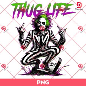Thug Life Beetlejuice PNG, Horror Thug Life PNG, Thug Life Halloween PNG
