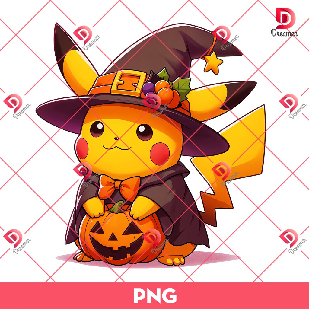 Witch Pikachu PNG, Pokemon Pikachu Horror Halloween PNG 3 Witch Pikachu PNG, Pokemon Pikachu Horror Halloween PNG