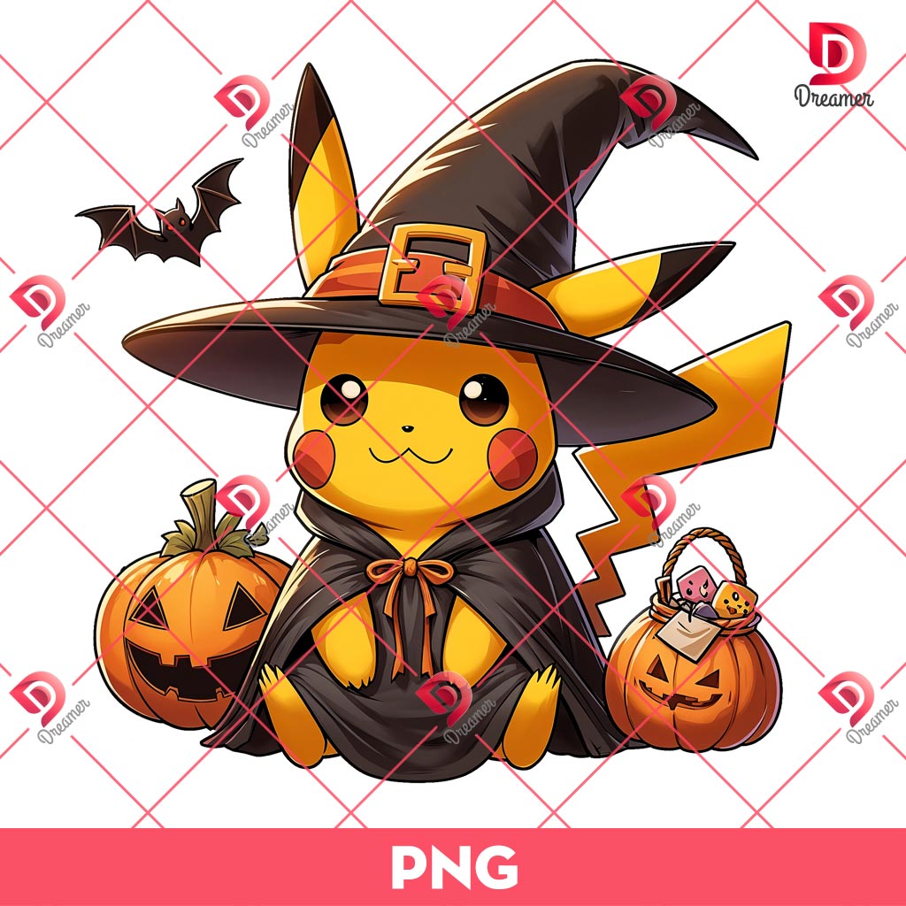 Witch Pikachu PNG, Pokemon Pikachu Horror Halloween PNG 2 Witch Pikachu PNG, Pokemon Pikachu Horror Halloween PNG