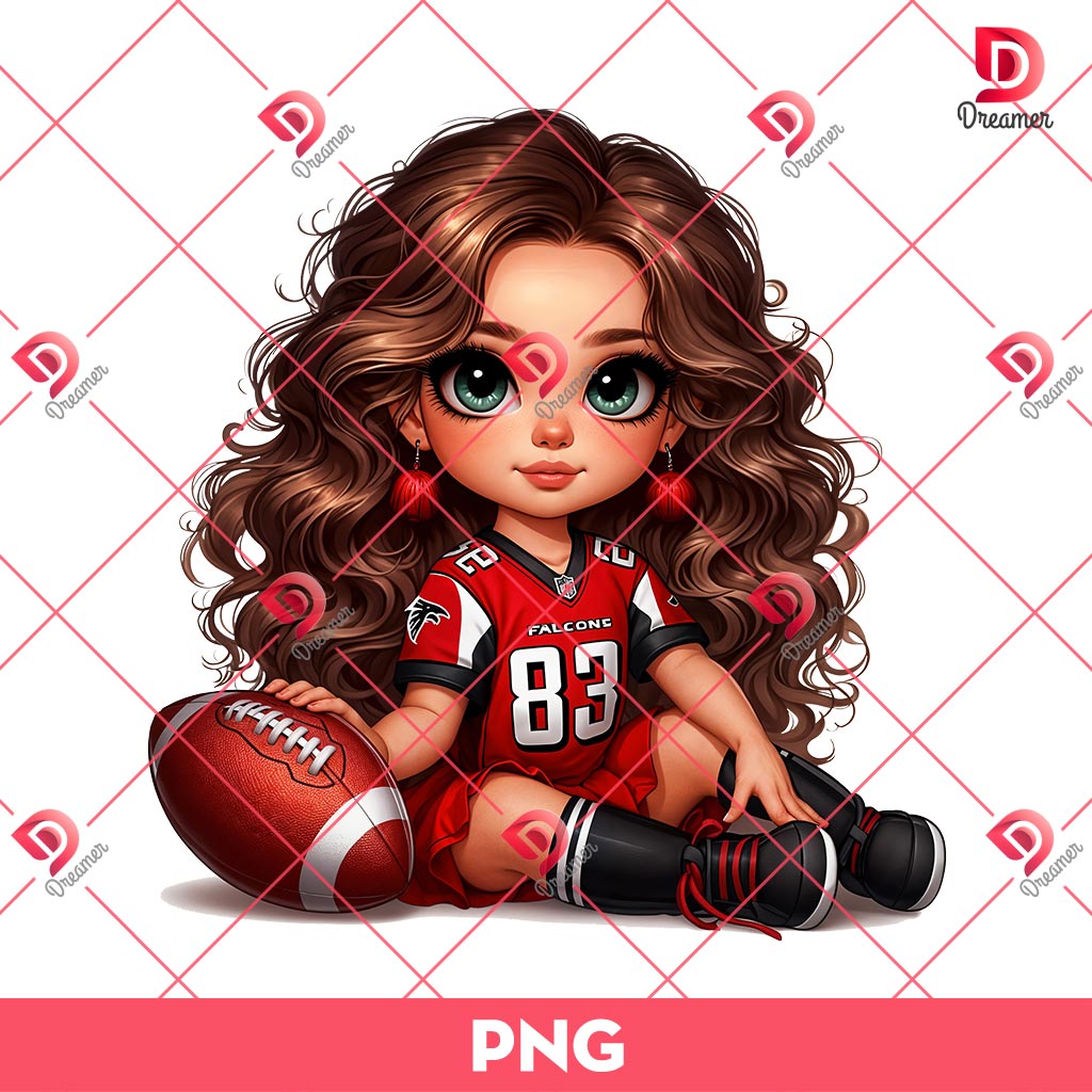 Atlanta Falcons Cute Girl PNG, Cute Cartoon Girl NFL Football PNG 1 Atlanta Falcons Cute Girl PNG, Cute Cartoon Girl NFL Football PNG