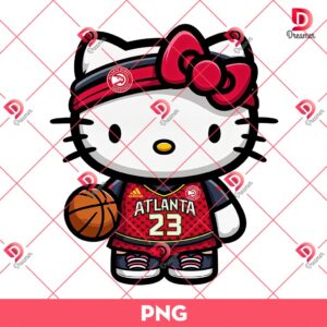 Atlanta Hawks Hello Kitty PNG, Hello Kitty Basketball Player PNG