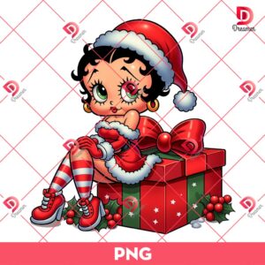 Betty Boop Christmas PNG, Merry Christmas Cartoon Cute Betty Boop PNG