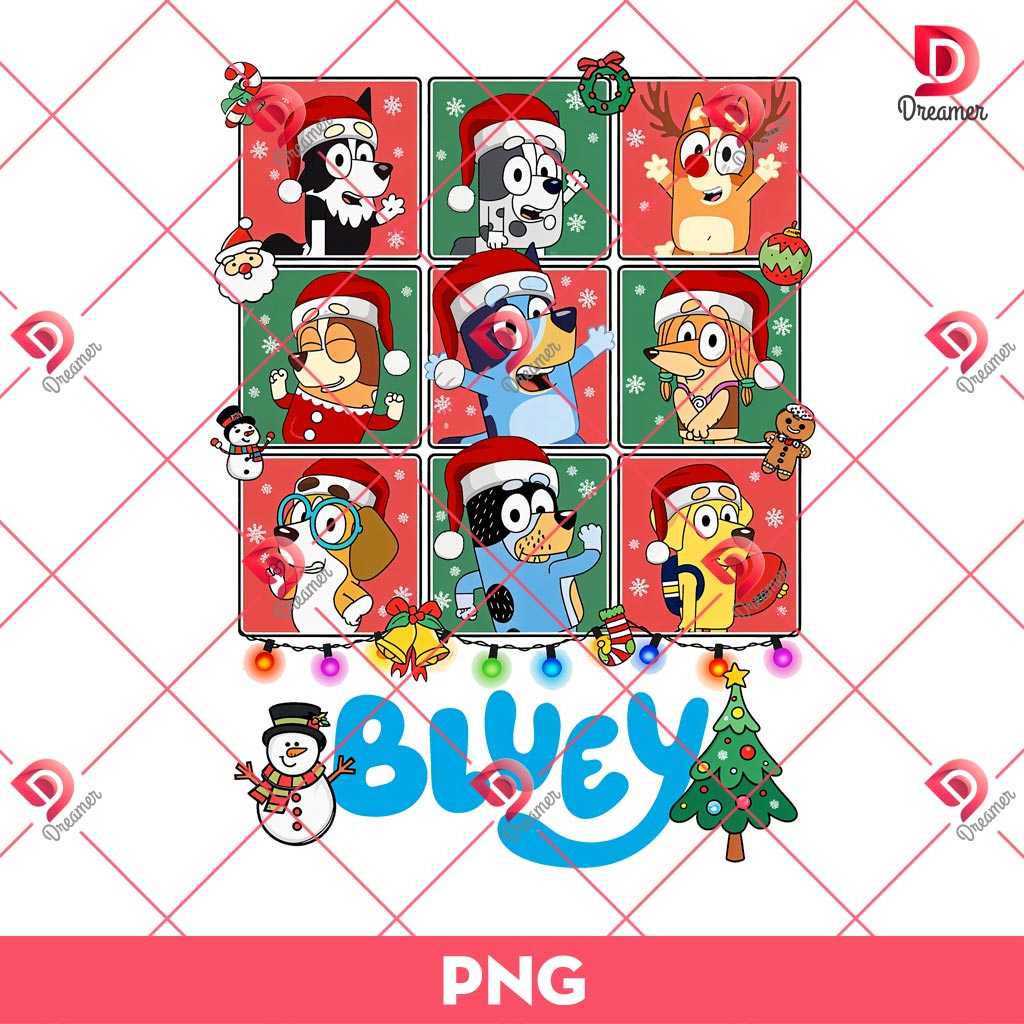 Bluey Christmas PNG, Merry Christmas Bluey Friends PNG 1 Bluey Christmas PNG, Merry Christmas Bluey Friends PNG