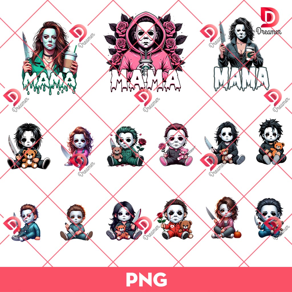 Bundle Mama Michael Myers And Children PNG, Horror Mama Halloween PNG Bundle 1 Bundle Mama Michael Myers And Children PNG, Horror Mama Halloween PNG Bundle