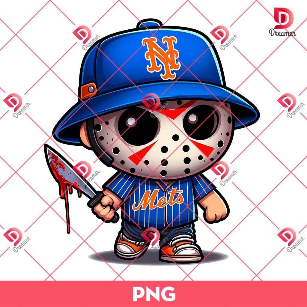 Chibi Jason Voorhees NY Mets PNG, Cute Horror Killer Baseball PNG 1 Chibi Jason Voorhees NY Mets PNG, Cute Horror Killer Baseball PNG
