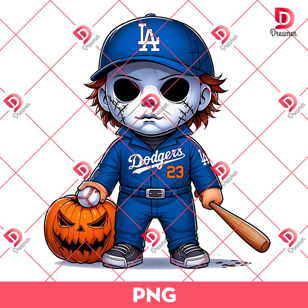 Chibi Michael Myers LA Dodgers PNG, Los Angeles Dodgers Horror Characters PNG 1 Chibi Michael Myers LA Dodgers PNG, Los Angeles Dodgers Horror Characters PNG