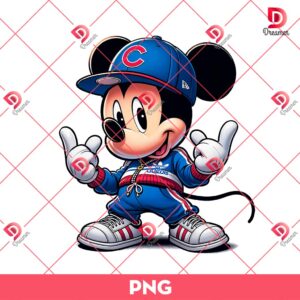 Chicago Cubs Mickey Mouse PNG, Disney Baseball Fan PNG