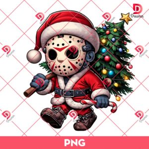 Christmas Chibi Jason Voorhees PNG, Christmas Killers Friends PNG