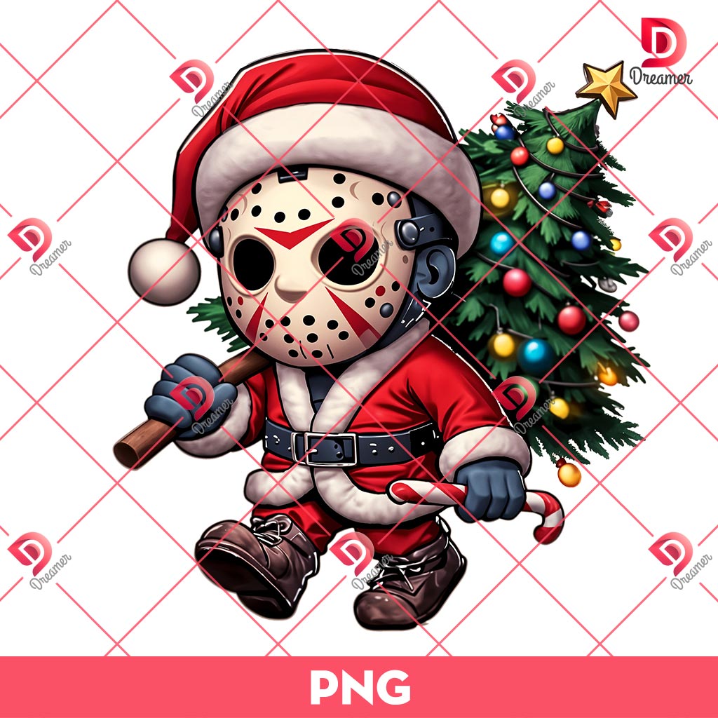 Christmas Chibi Jason Voorhees PNG, Christmas Killers Friends PNG 1 Christmas Chibi Jason Voorhees PNG, Christmas Killers Friends PNG