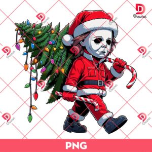 Christmas Chibi Michael Myers PNG, Christmas Killers Friends PNG