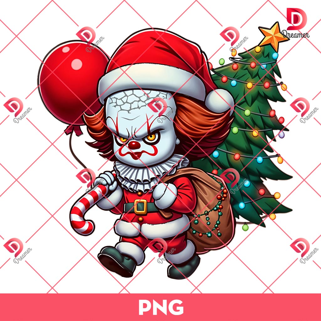 Christmas Chibi Pennywise PNG, Christmas Killers Friends PNG 2 Christmas Chibi Pennywise PNG, Christmas Killers Friends PNG